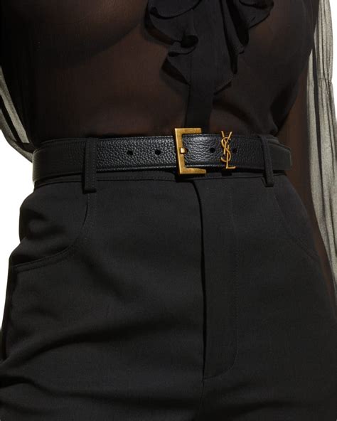 wide ysl belt|YSL belt women's outfit.